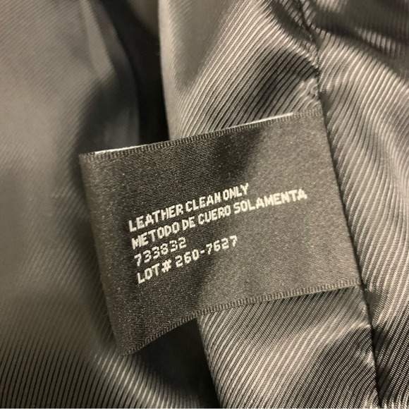 WORTHINGTON Genuine Lambskin Leather Black Zip-Up Jacket Oversized Faux Fur Hood - Picture 8 of 9